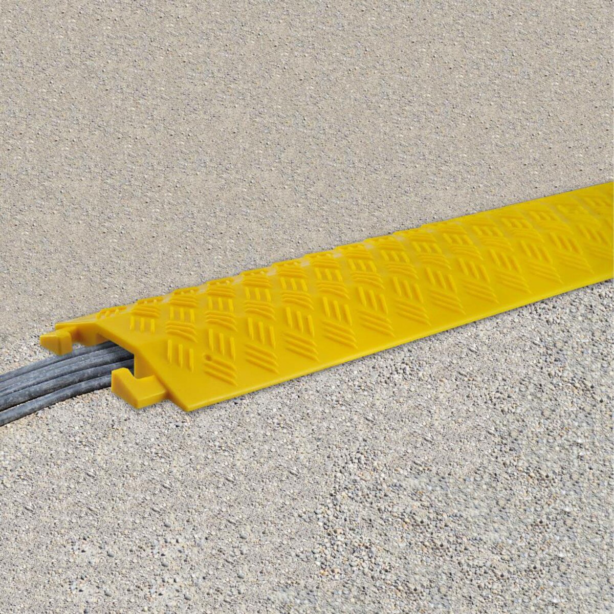 Pyle PCBLCO19 Cable Ramp Protective Cord Cover HiVis Yellow 39.8" L